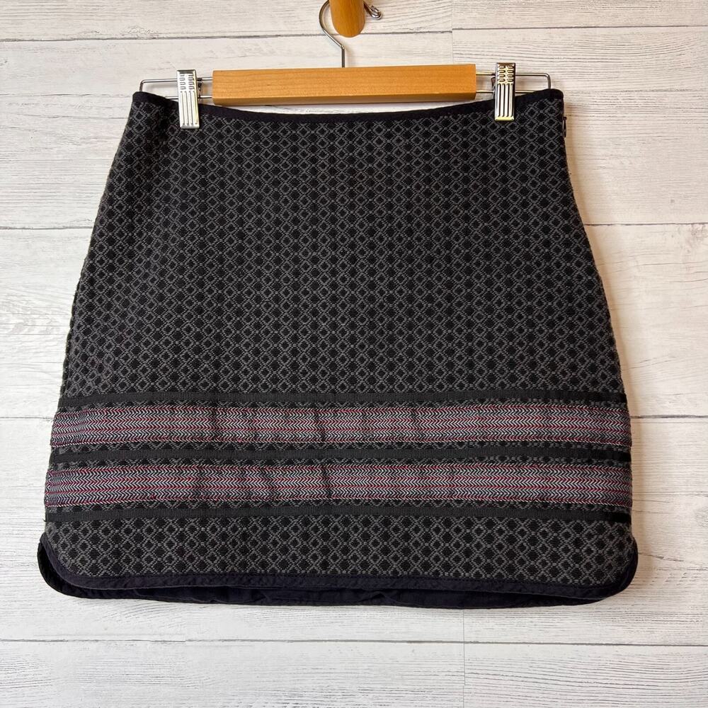 Prana Skirt Womens Size Small Nyla Textured Woven Mini 100% Cotton Dark Academia